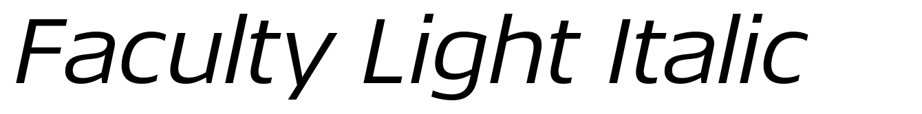 Faculty Light Italic